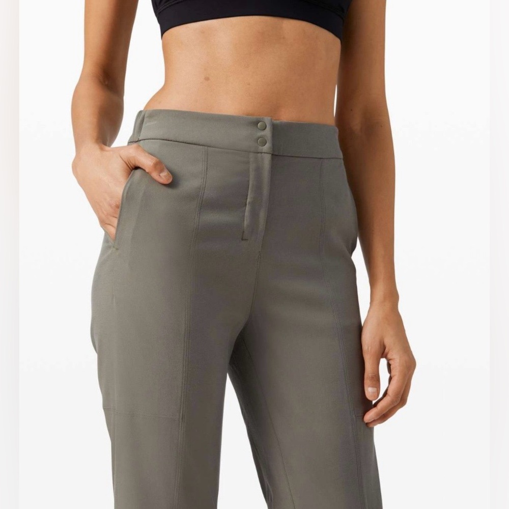 Lululemon Dynamic Days Trouser Pants Cupro-Modal Grey Sage Athleisure Travel - Picture 2 of 10